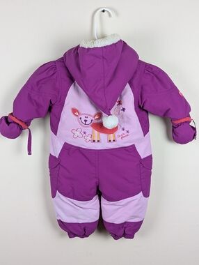 🔹(3for$20)🔹Gagou Tagou Purple One Piece Snowsuit Infants Size 9M
